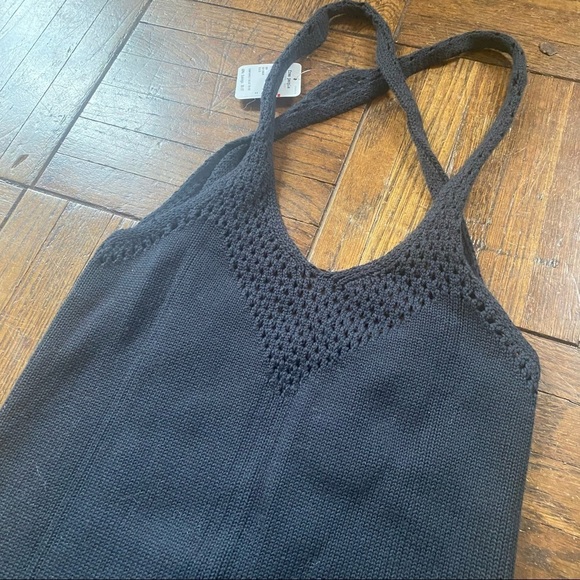 NWT Sz XS Free People Intimately Black Knockout Swit Slip Knit Mini Dress - Picture 3 of 6